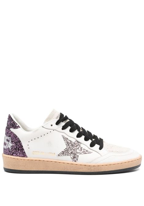 White and purple Ball Star sneakers Golden goose - women